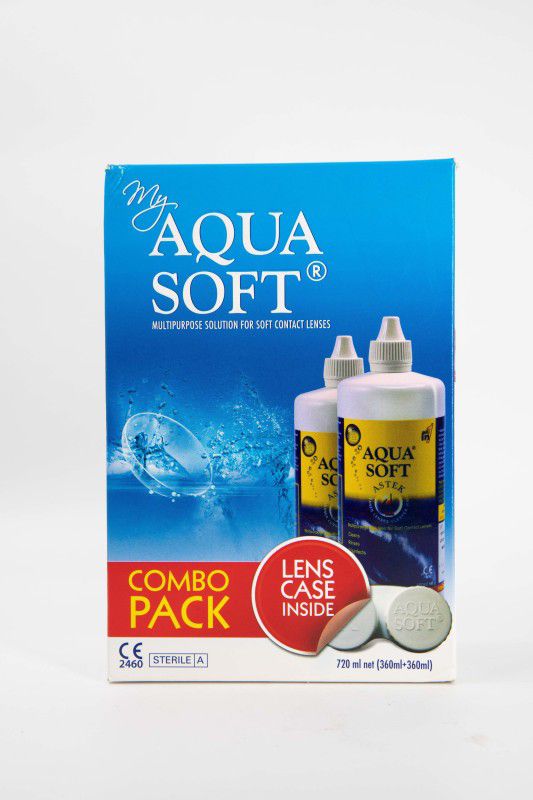 AQUASOFT Combo Pack Multipurpose Solution For Soft Contact Lens  (360 ml)