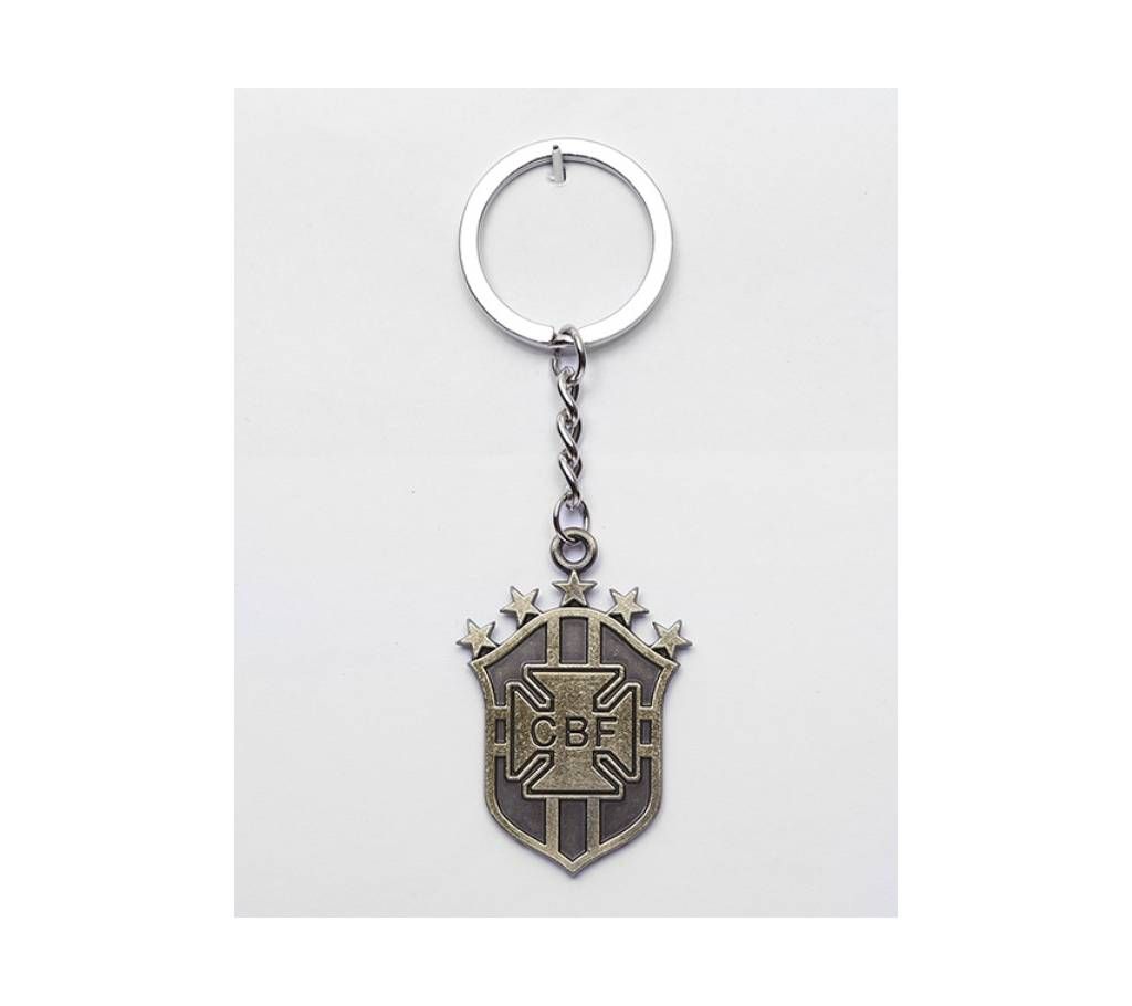 Brazil Football Logo Metal Key Ring