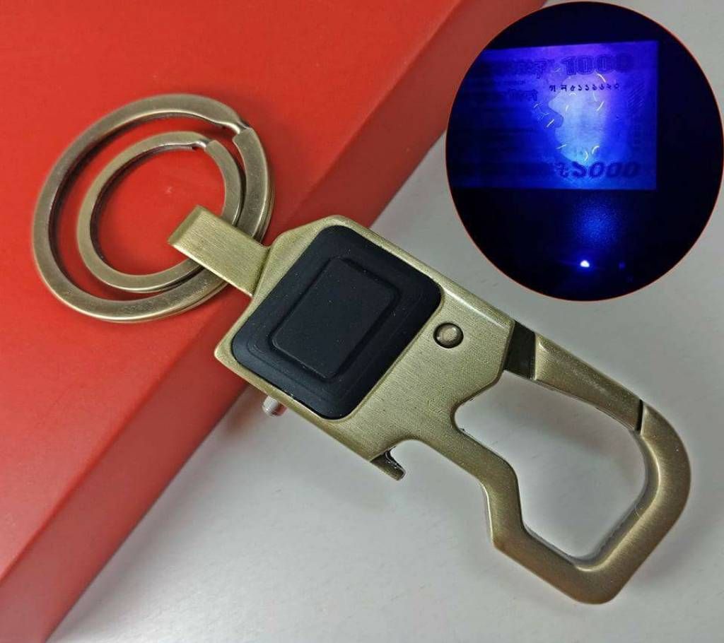 Metal Key Ring With Money Checking Device 