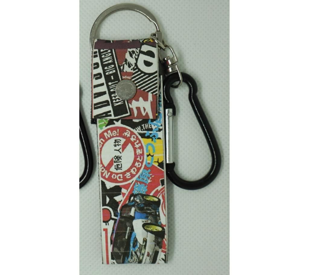 Sticker Printed Biker Key Ring