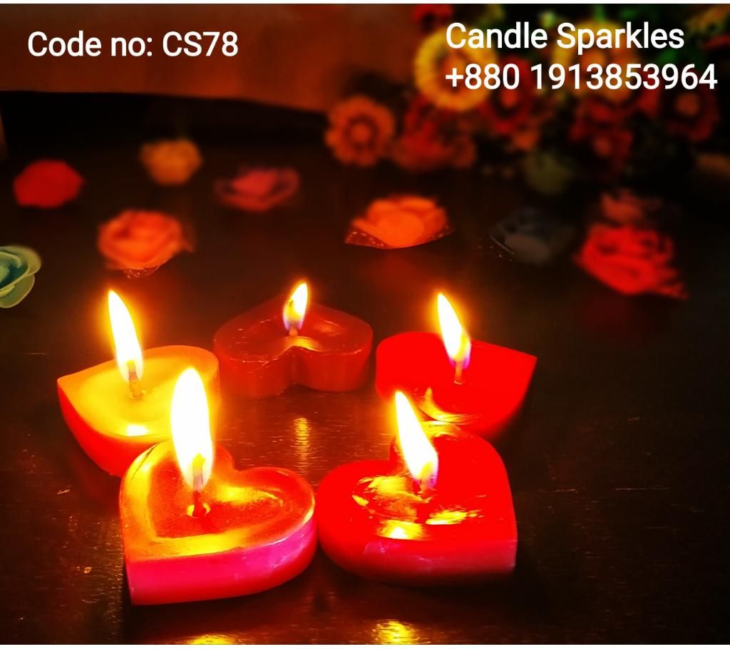 Heart Candle-Multi Color 