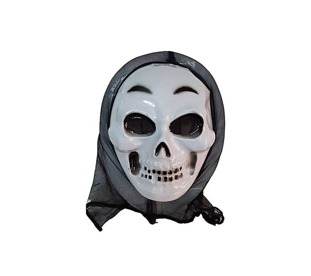 Scary Skeletal Mask - White and Black
