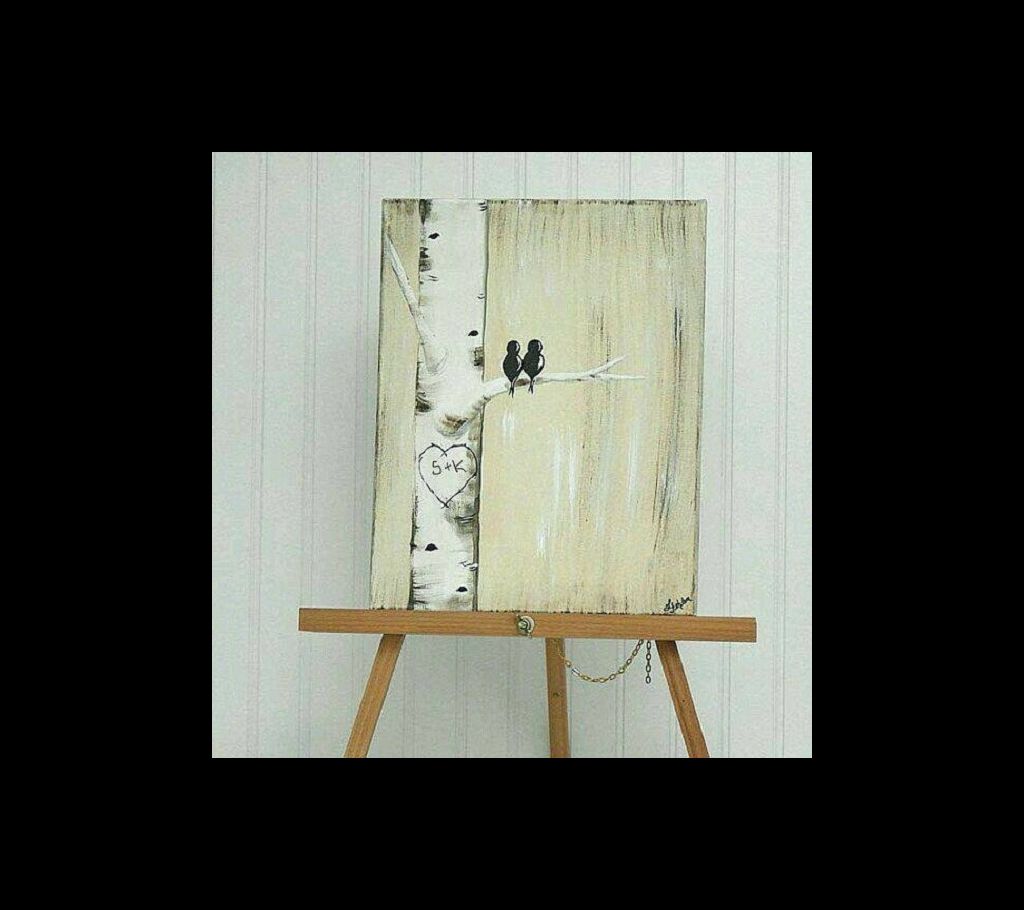 Canvas Painting Forest Love