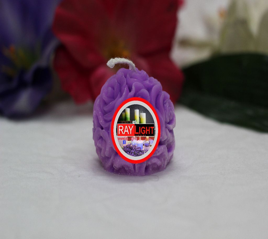 flowers ball shape candles-Purple
