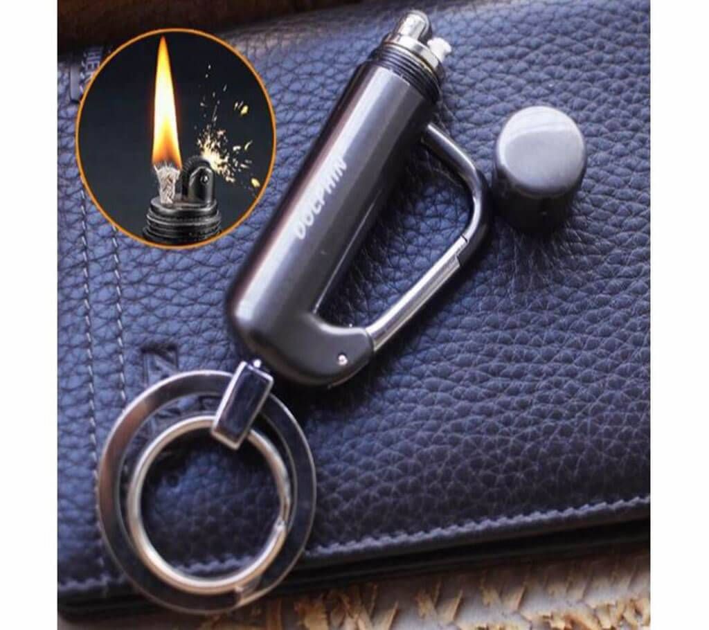 Creative keyRing Grinding Metal Kerosene Windproof Petrol Lighters