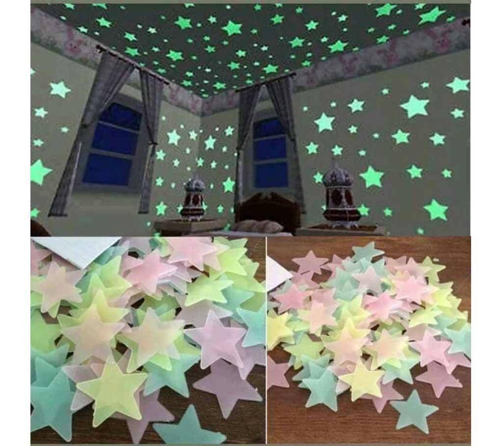 3cm Star Glow 100pcs Multicolor