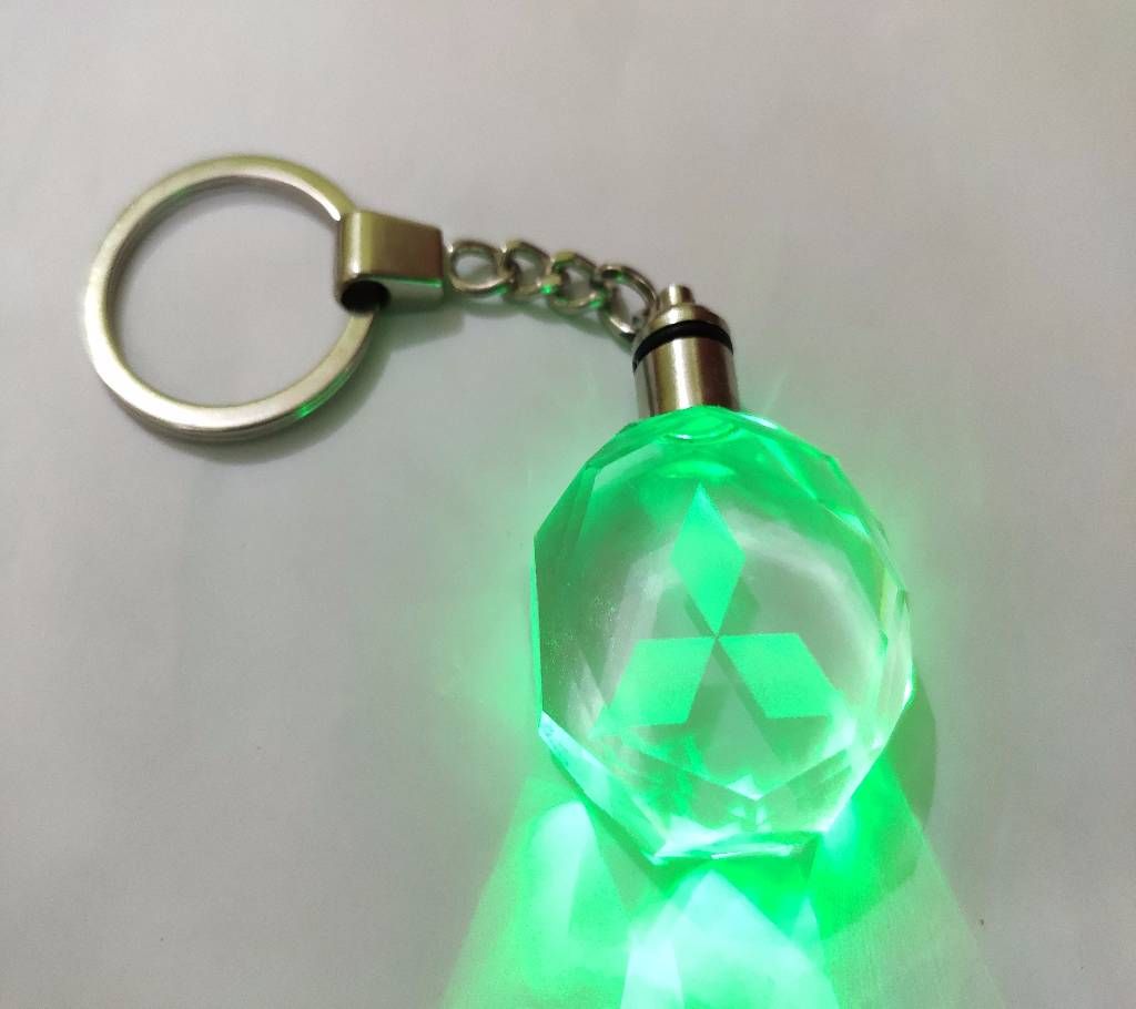 Luminous  Crystal Key Holder Keyring With Colour Changing Lights