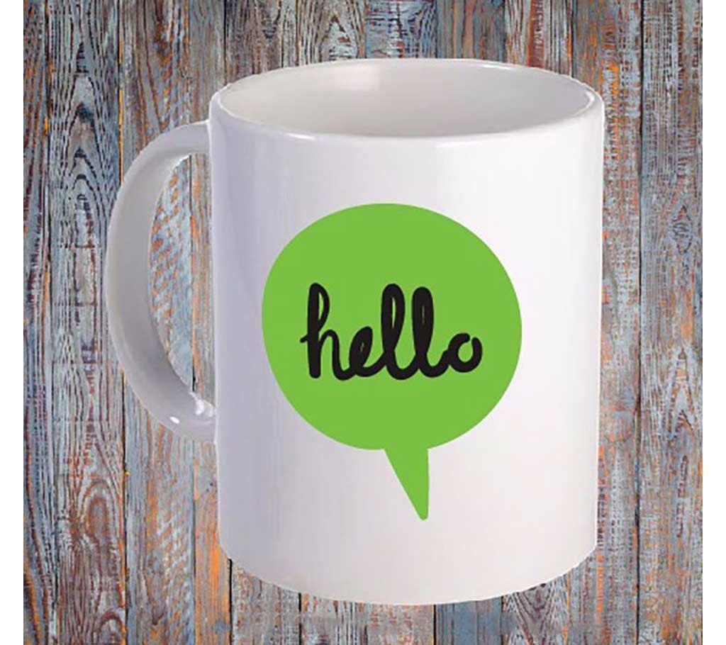 Hello printed mug
