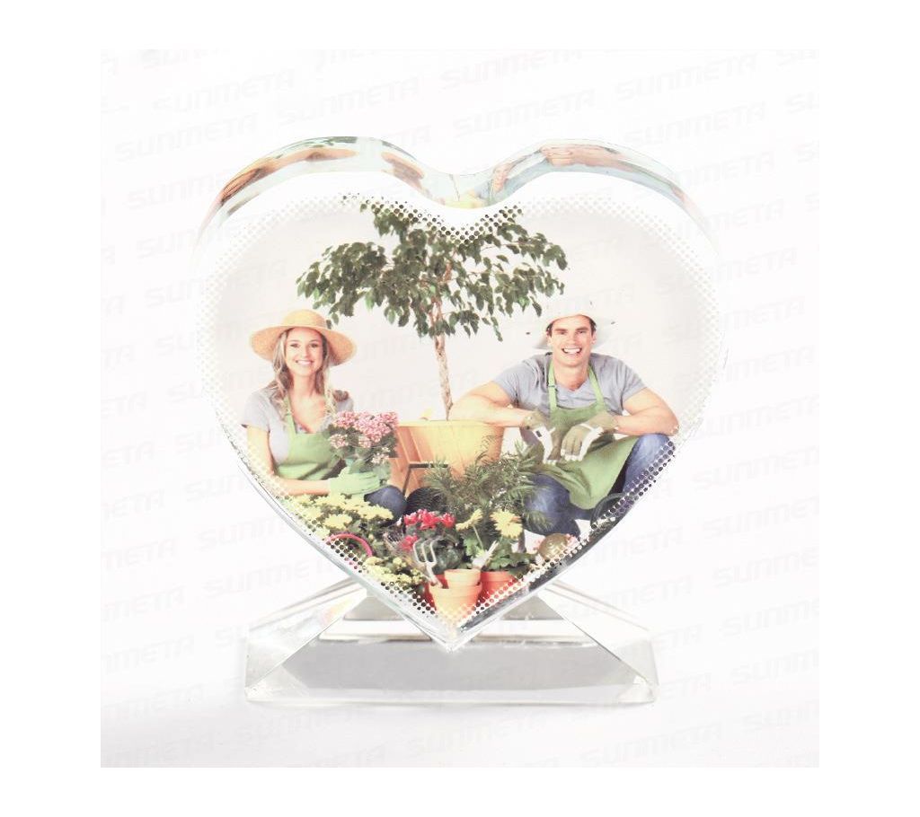 Love shape sublimation crystal frame