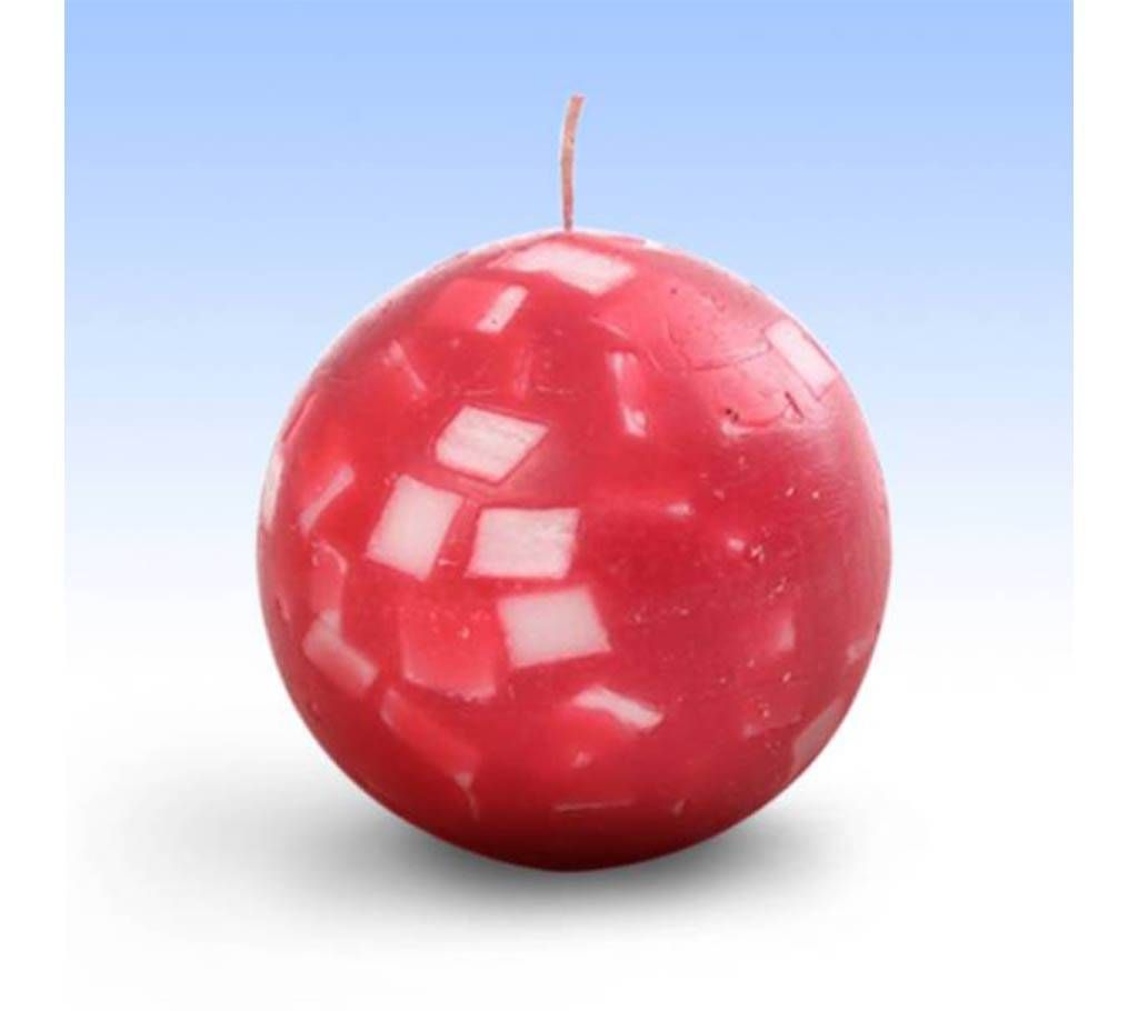 3 Inch Mosaic Ball Pillar Candle Rose