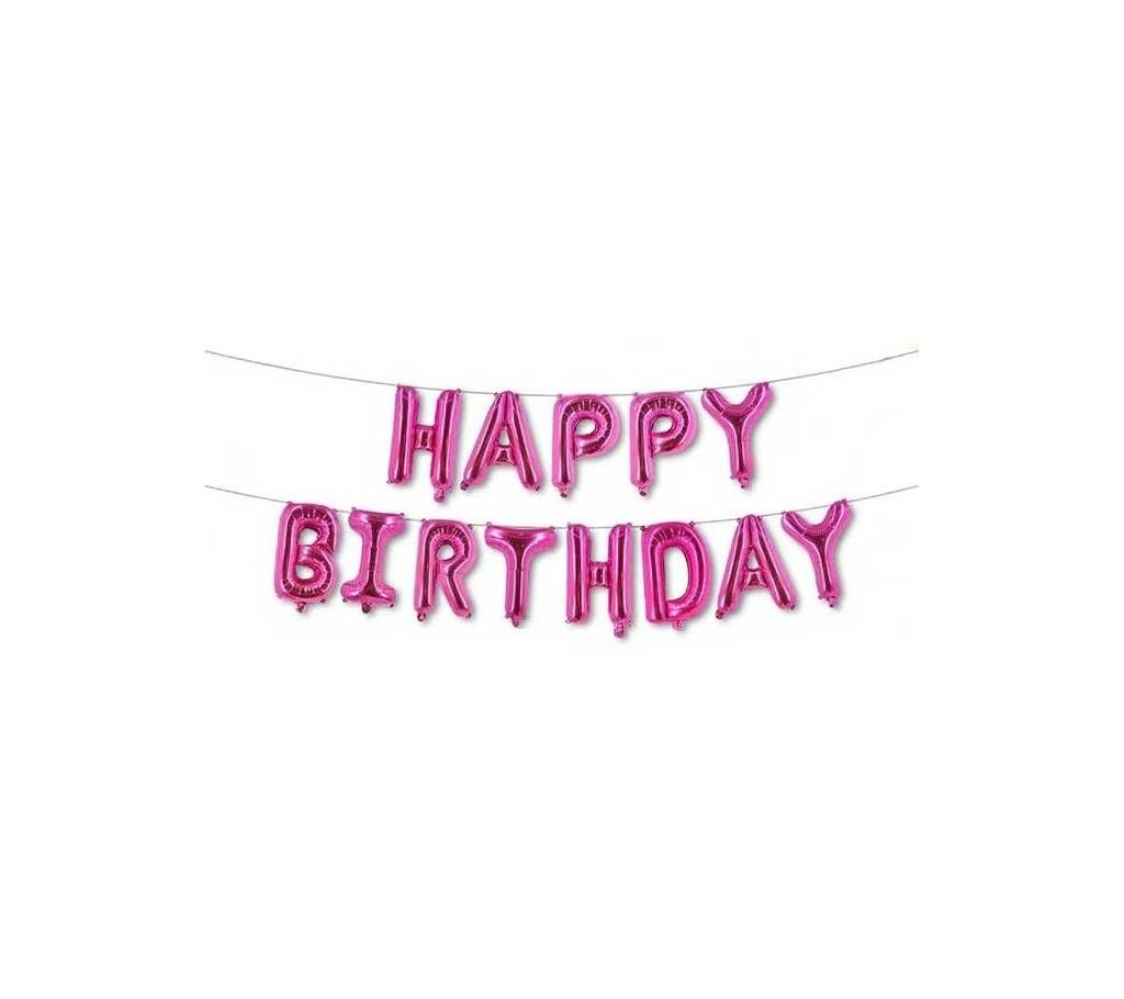 HAPPY BIRTHDAY FOIL BALLOON MEGENTA