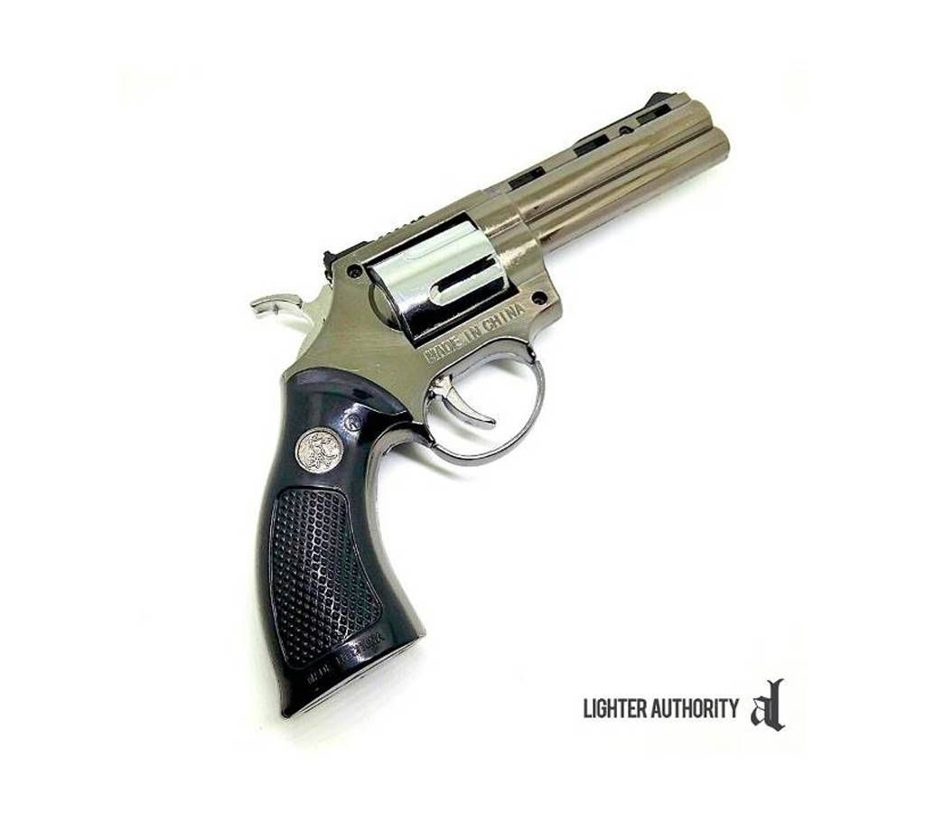 Revolver Metal Gas Lighter with Laser Pointer
