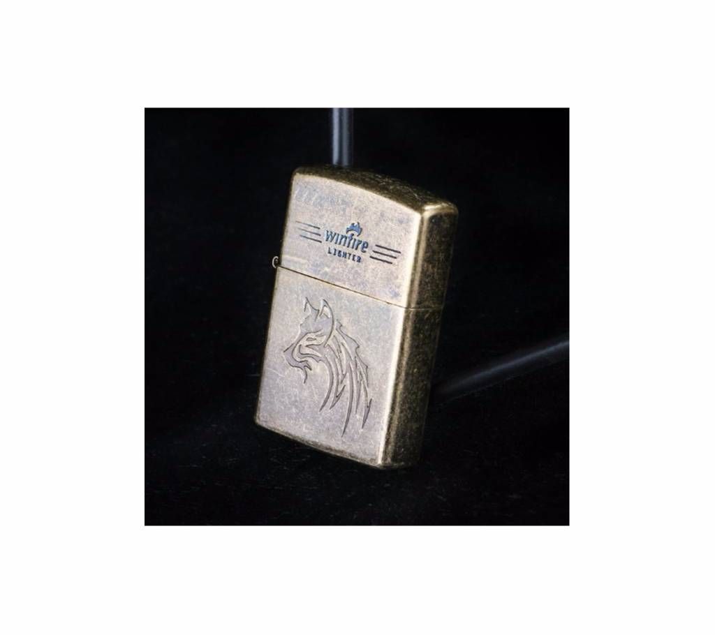 New Bronze Kerosene Oil Lighter  With Refillable Flint Stones,Cotton