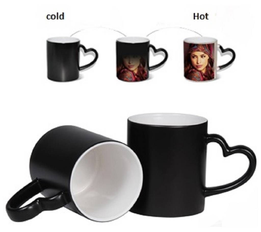 Heart Shaped handle magic mug