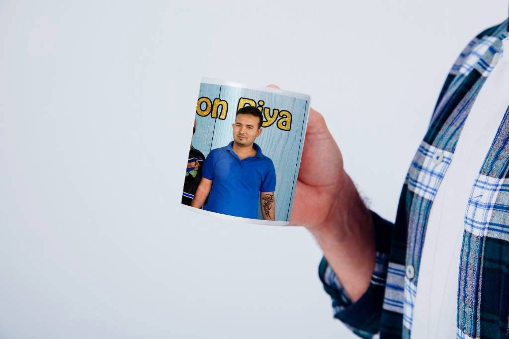 Customized Printed Mug full image blue mug