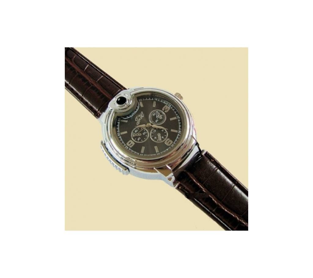 Refillable watch lighter
