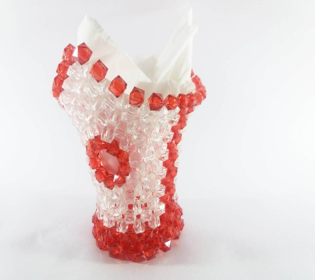 Beaded Glass Type Tissue Holder - Show Piece