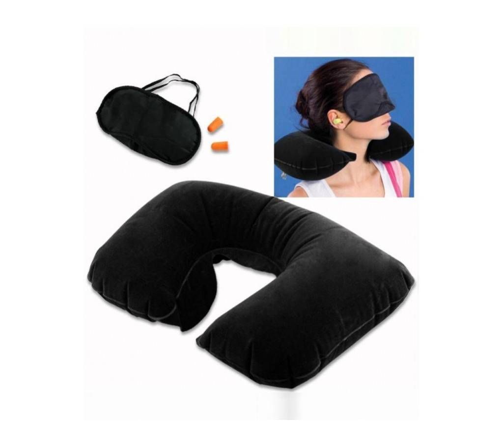 3 in 1 Travel Set Neck Pillow and Eye Mask and Ear Plug
