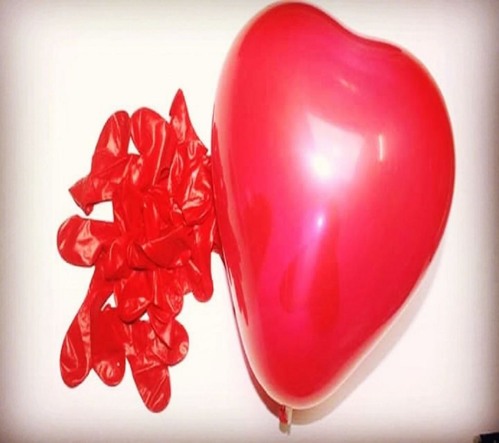 Love Shape Normal Balloons 1 pack 100 Pieces