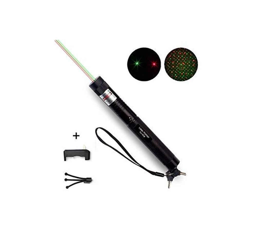 2 in 1 Rechargeable Green & Red Laser Pointer
