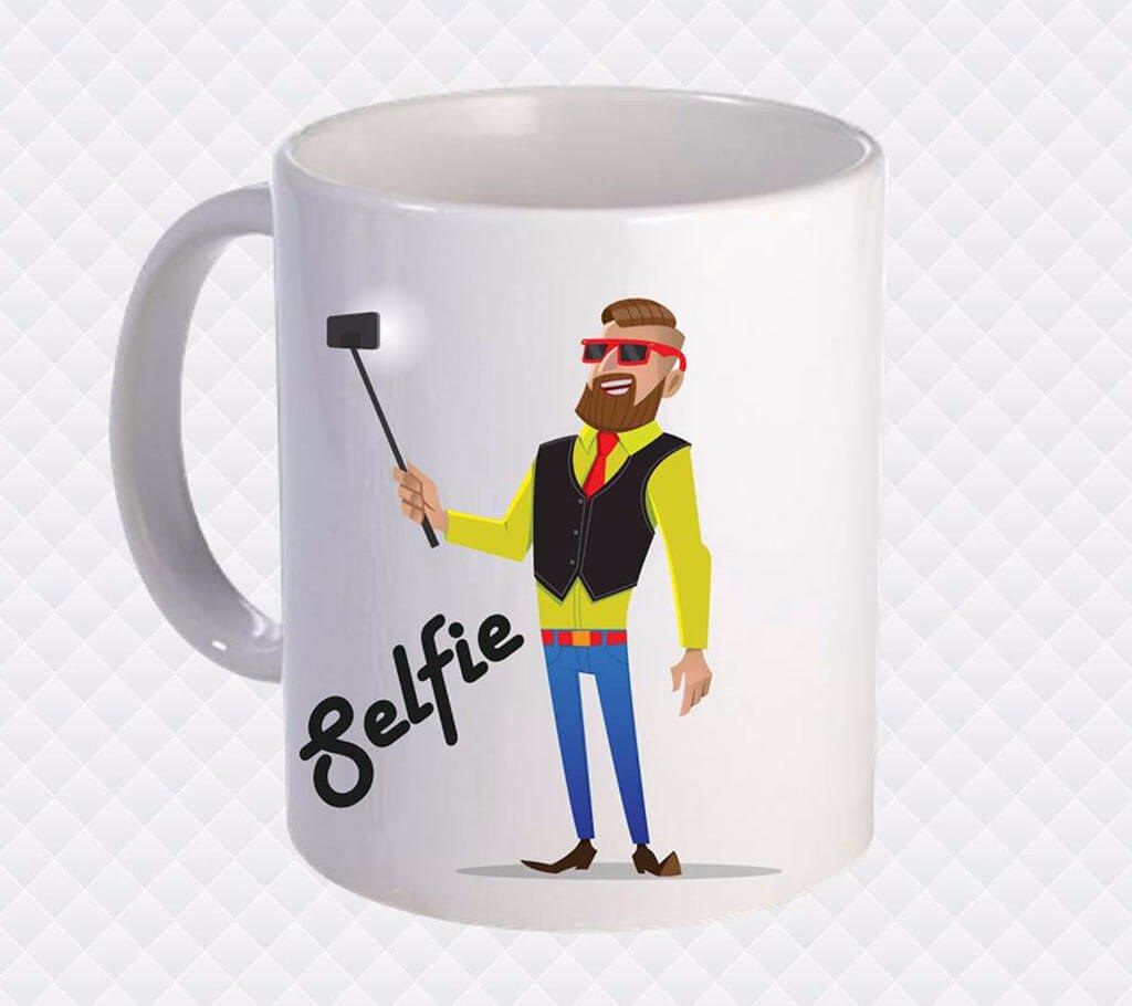 Selfi Cartoon Ceramic Mug