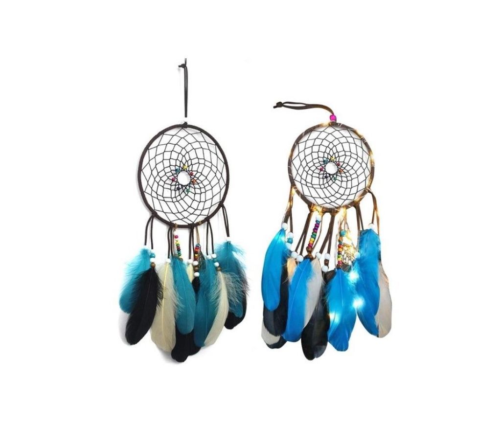 Handmade Feathers LED Light Wall Hanging Decoration