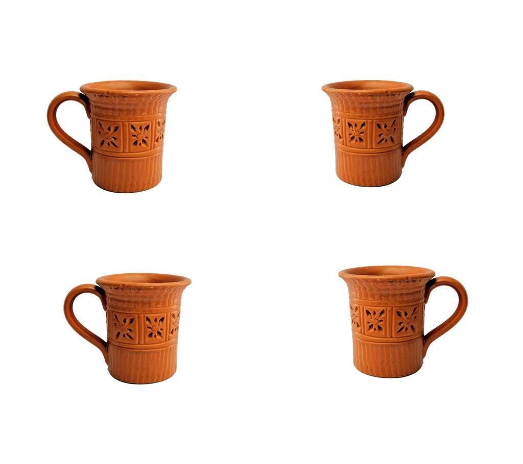 Clay Mug - 4 Pcs