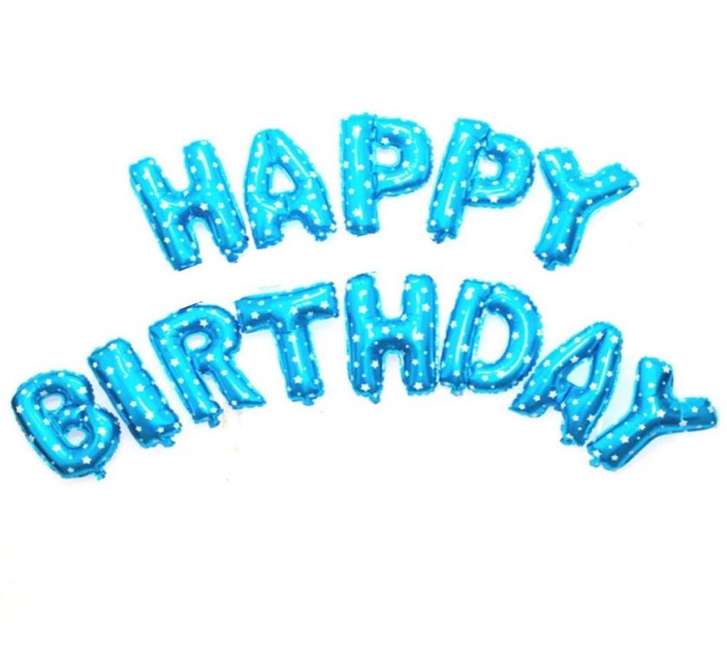 Happy Birthday foil Balloons (Blue)
