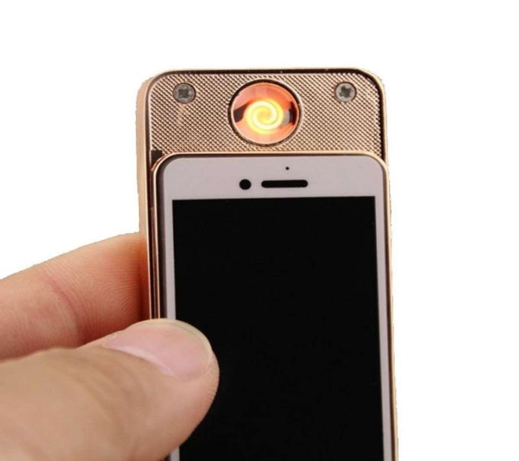 Fashion Mini phone Lighter Metal USB Rechargeable Electronic Lighter