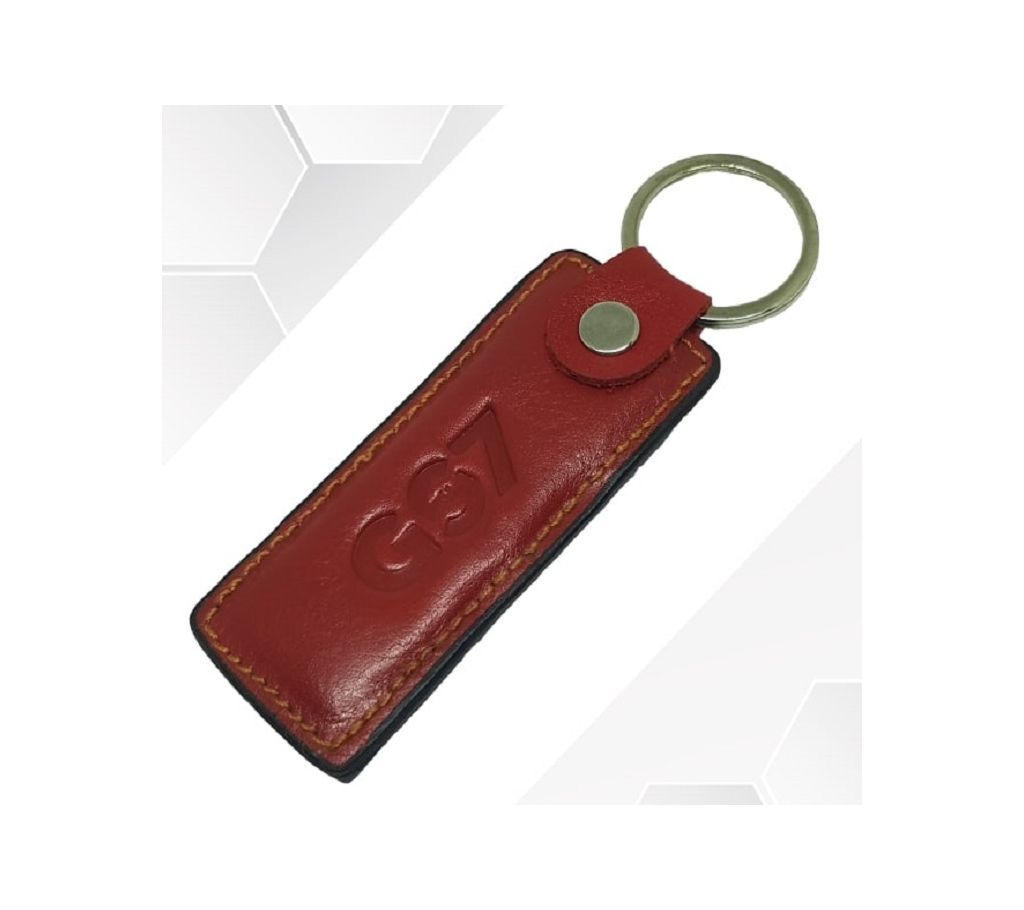 Pure Leather Red Key Ring