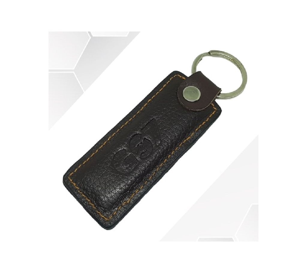 Leather Matte Black Key Ring