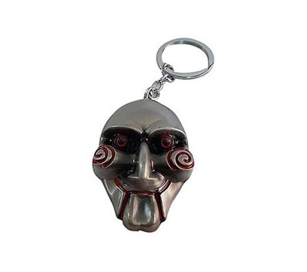 Saw Keyring jigsaw puppet - silver