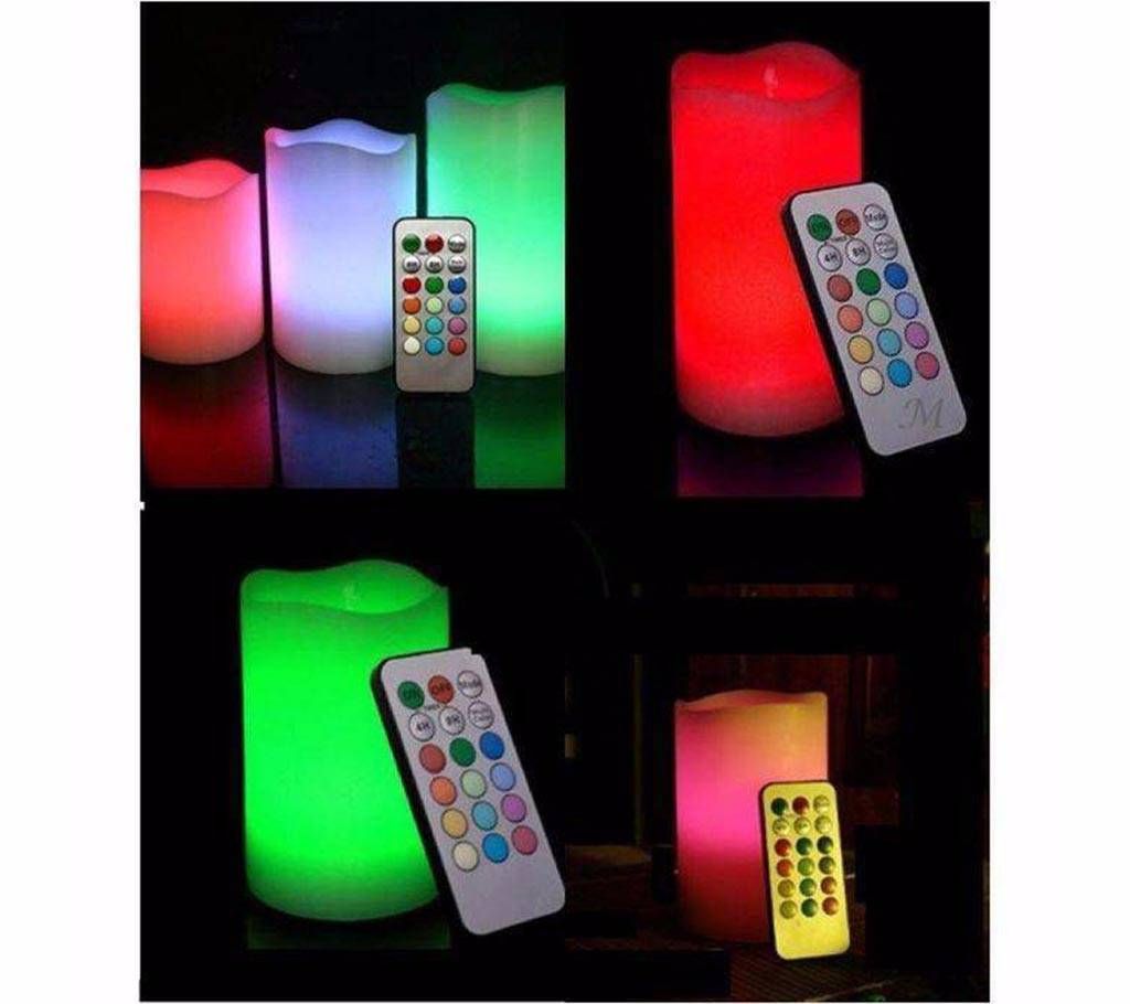Flame less LED Candle (3 Pieces)