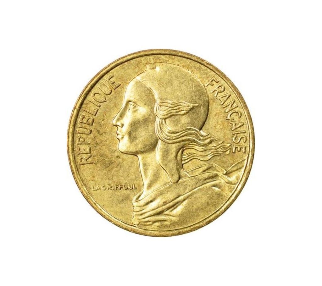 FRANCE 5 CENTIMES  COPPER-ALUMINIUM COIN