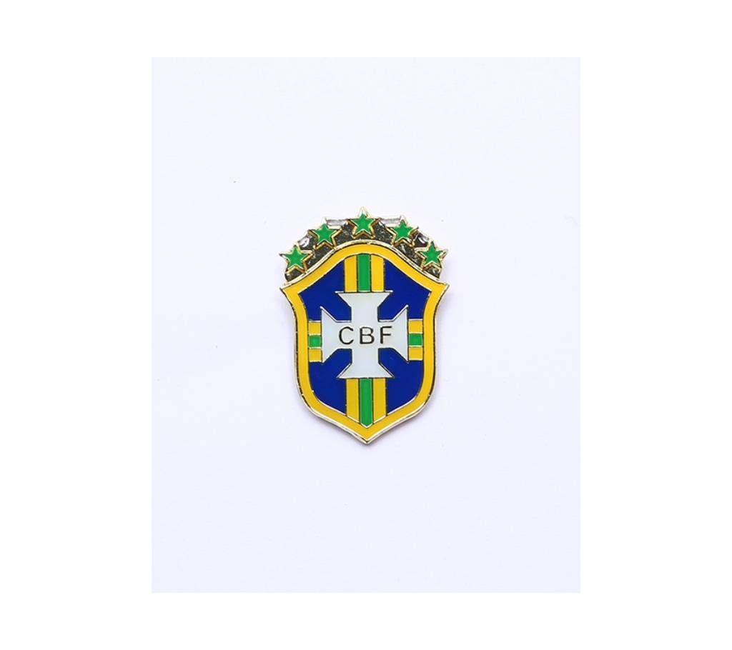 Brazil Football Logo Lapel Pin