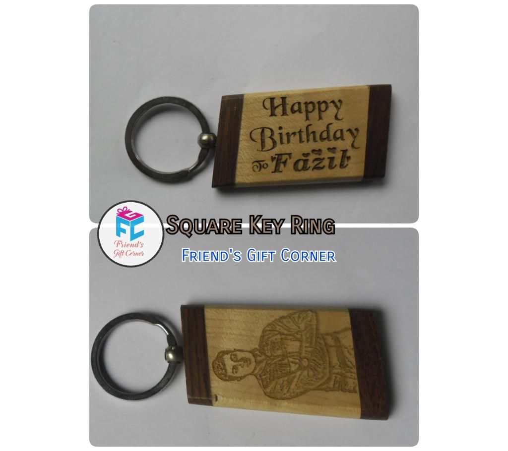 square shap key ring