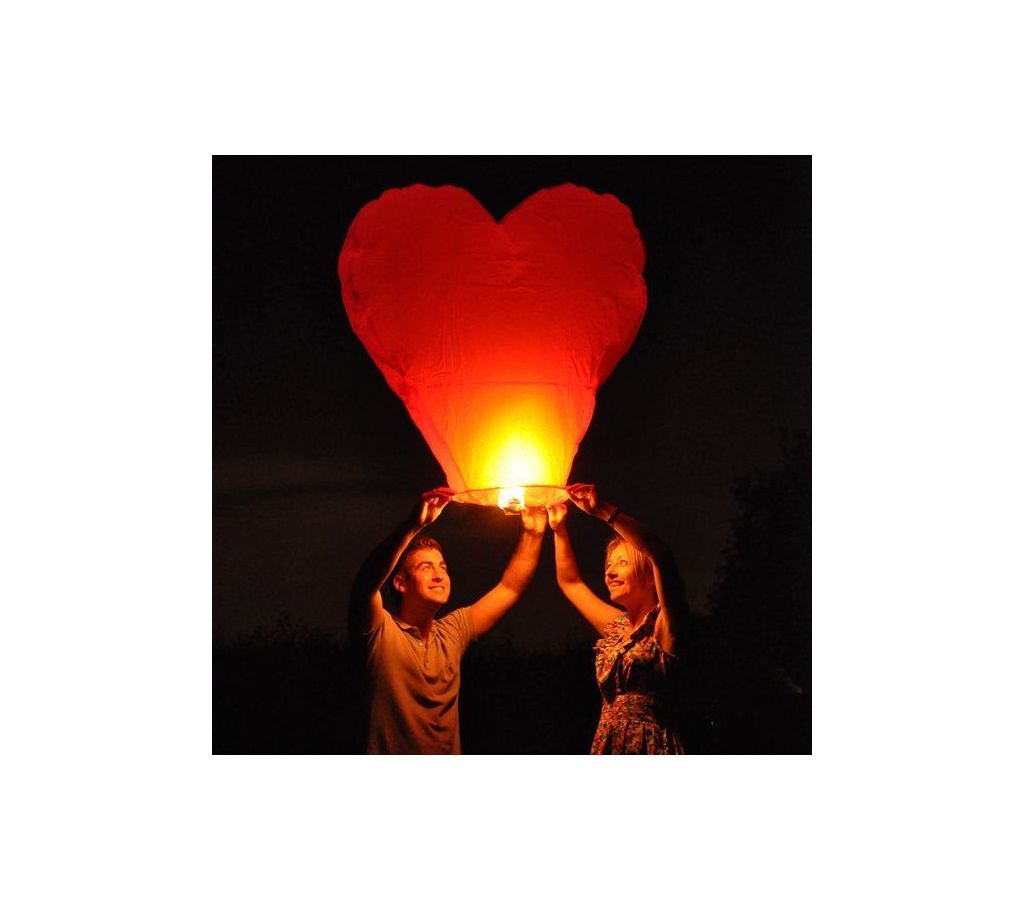 Sky Lanterns (Heart safe& Multi color) -5 pcs
