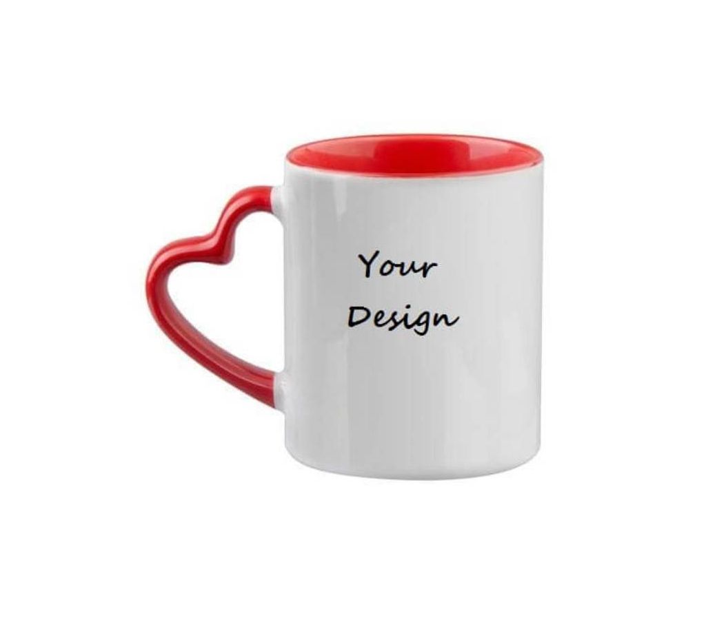 customized heart shape mug