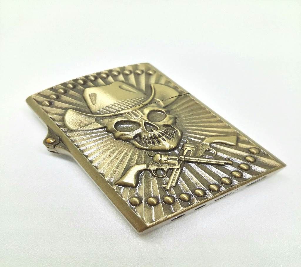 Skull Cowboy Metal Gas Lighter