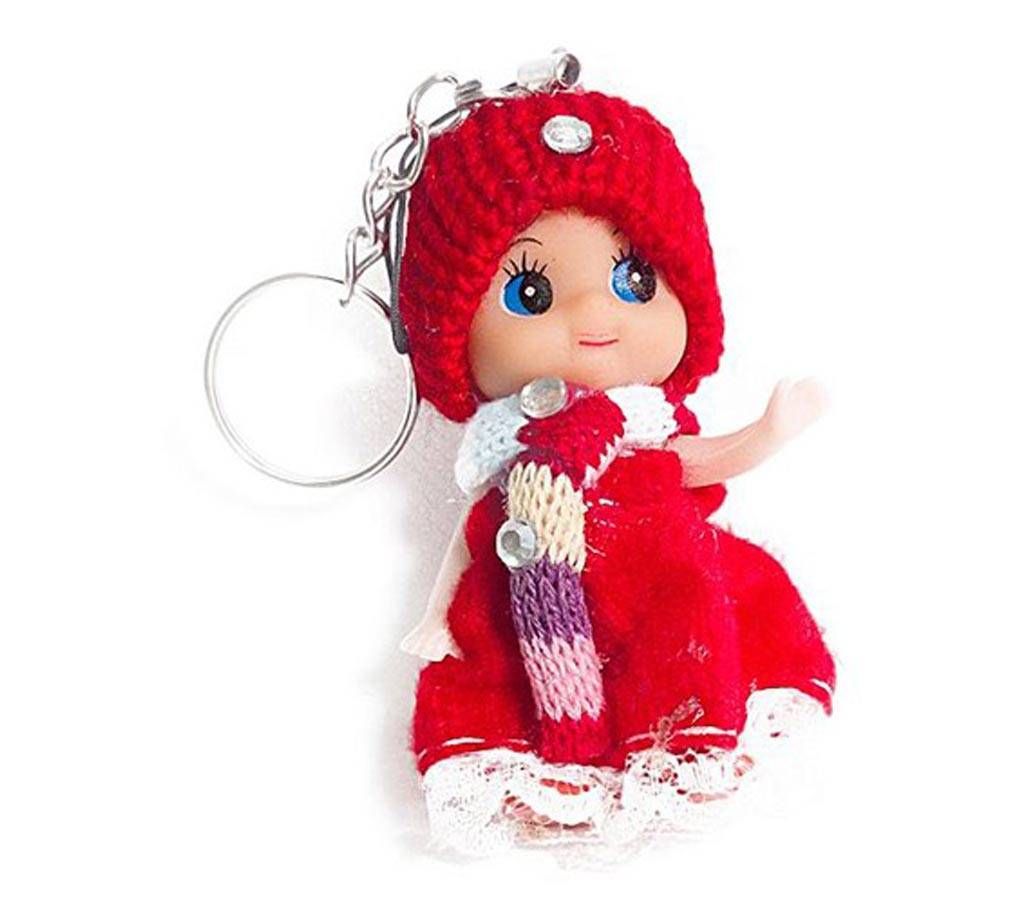 Cute Barbie Doll Fashion Key ring - red