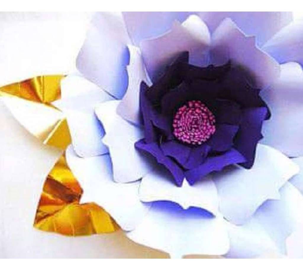 paper flower with leaves