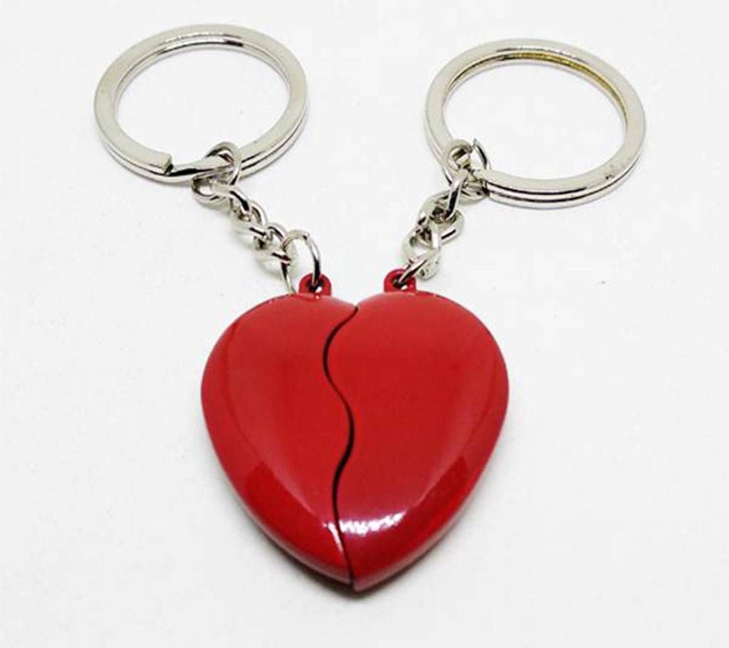 Couple Heart Shape Key Rings 2 Pcs