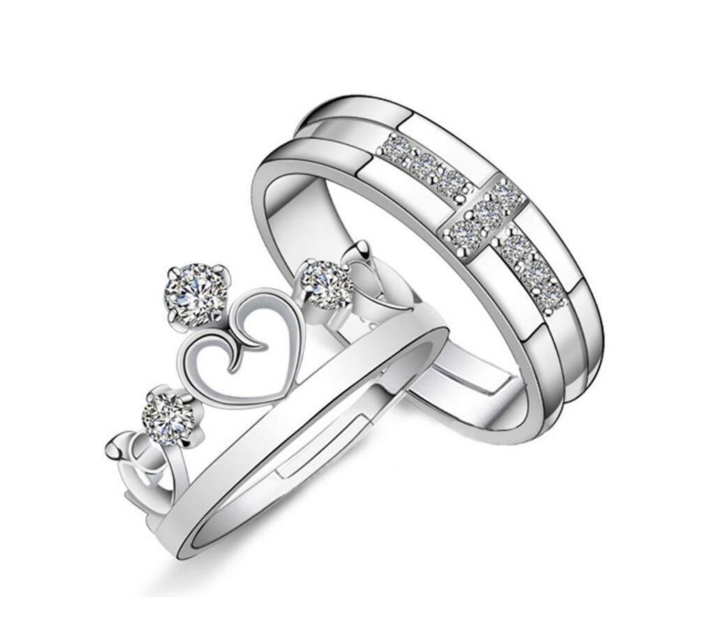 Product details of Unique Design Silver color Rings Adjustable Couple Rings For Men
