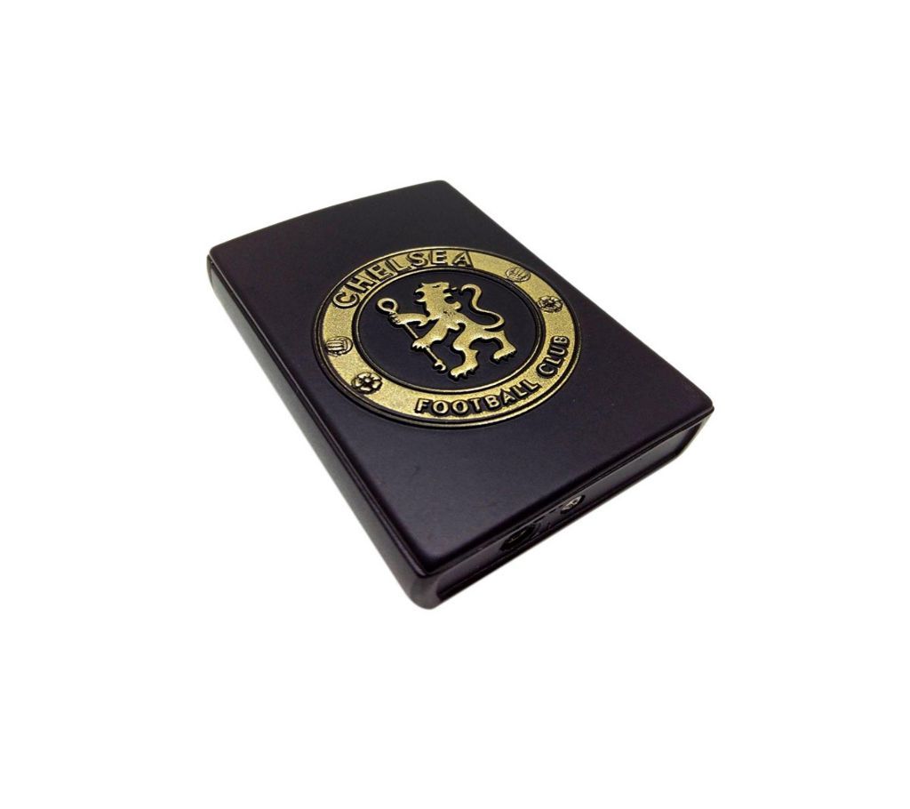 Chelsea Football Club Metal Gas Lighter - Black and- Golden