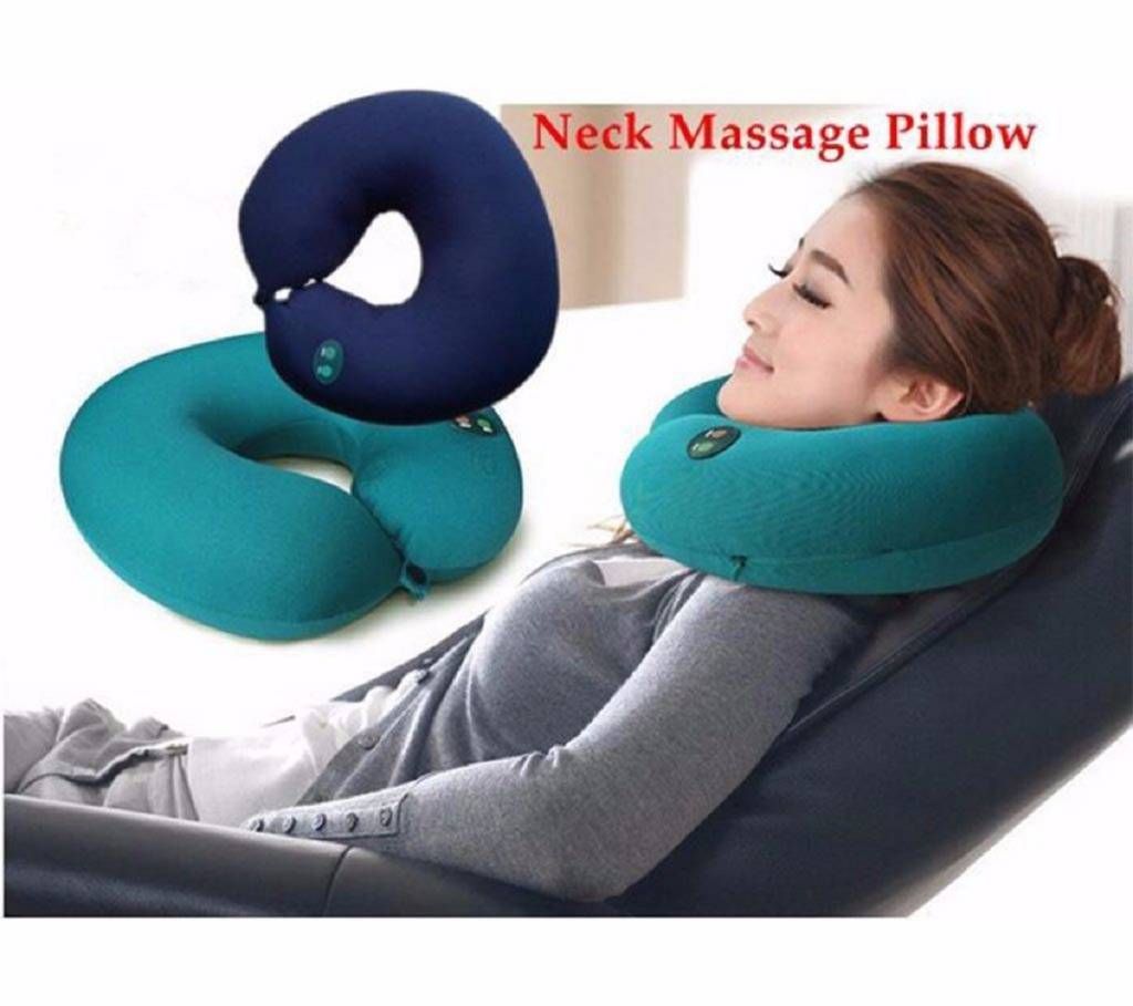 Vibrating neck massager tavel pillow