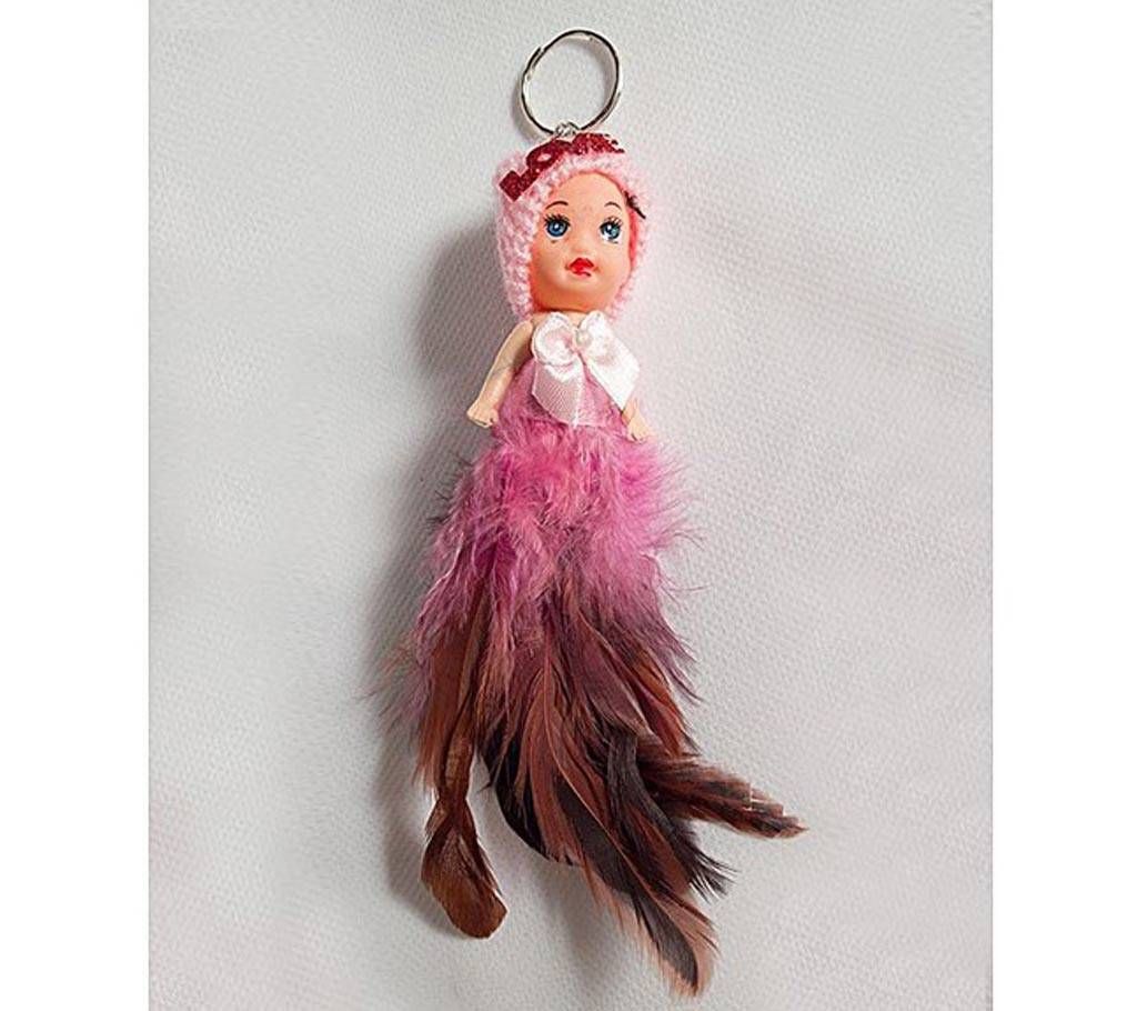 Cute Barbie Doll Fashion long Key ring - pink