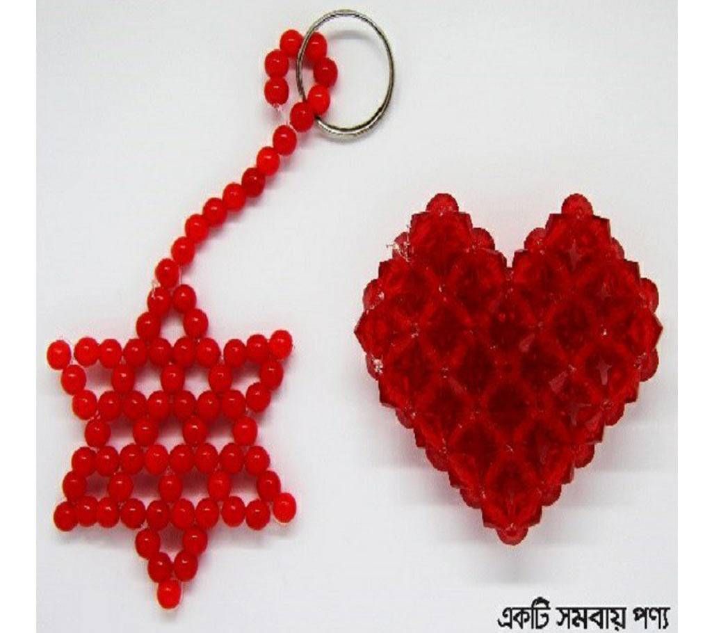 Crystal Heart+Keyring (ESC-70) combo (5 Piece
)
