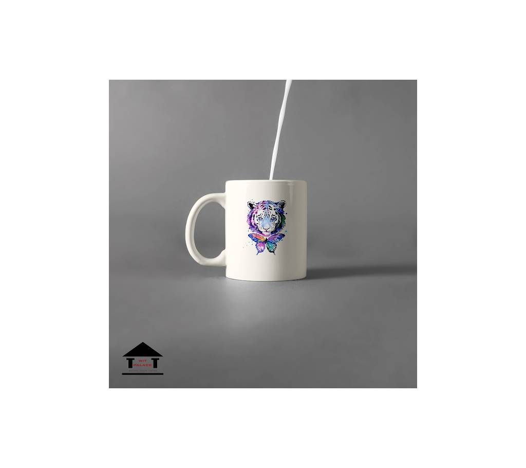 Tiger White Mug