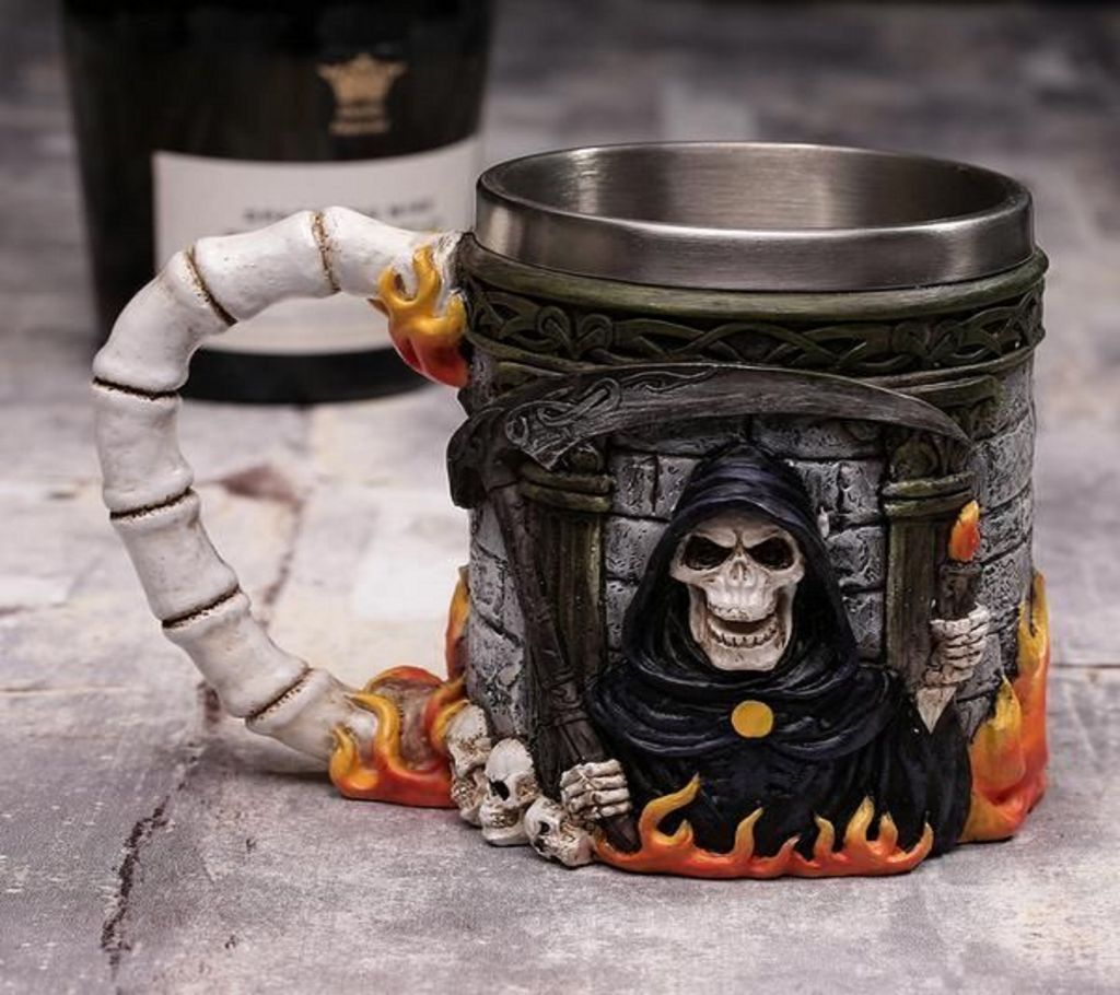 Stainless Steel 3D skull Mug