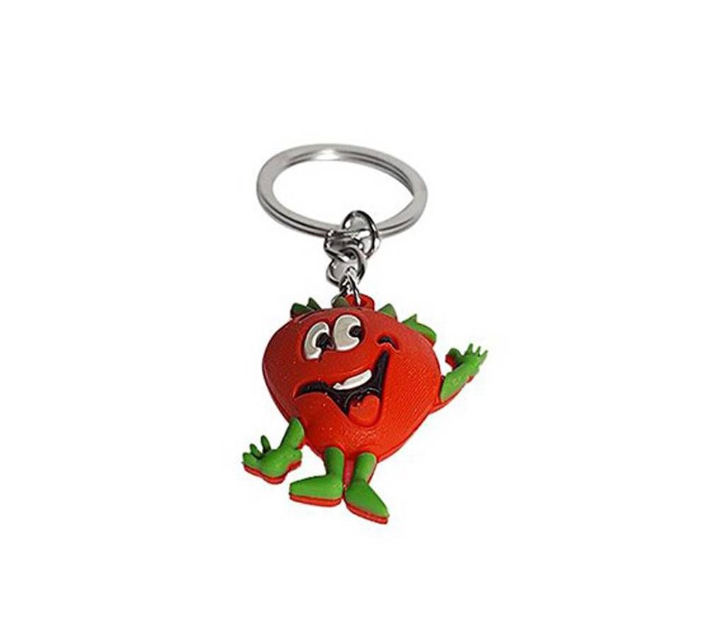 Cute Strawberry Keyring - funny red